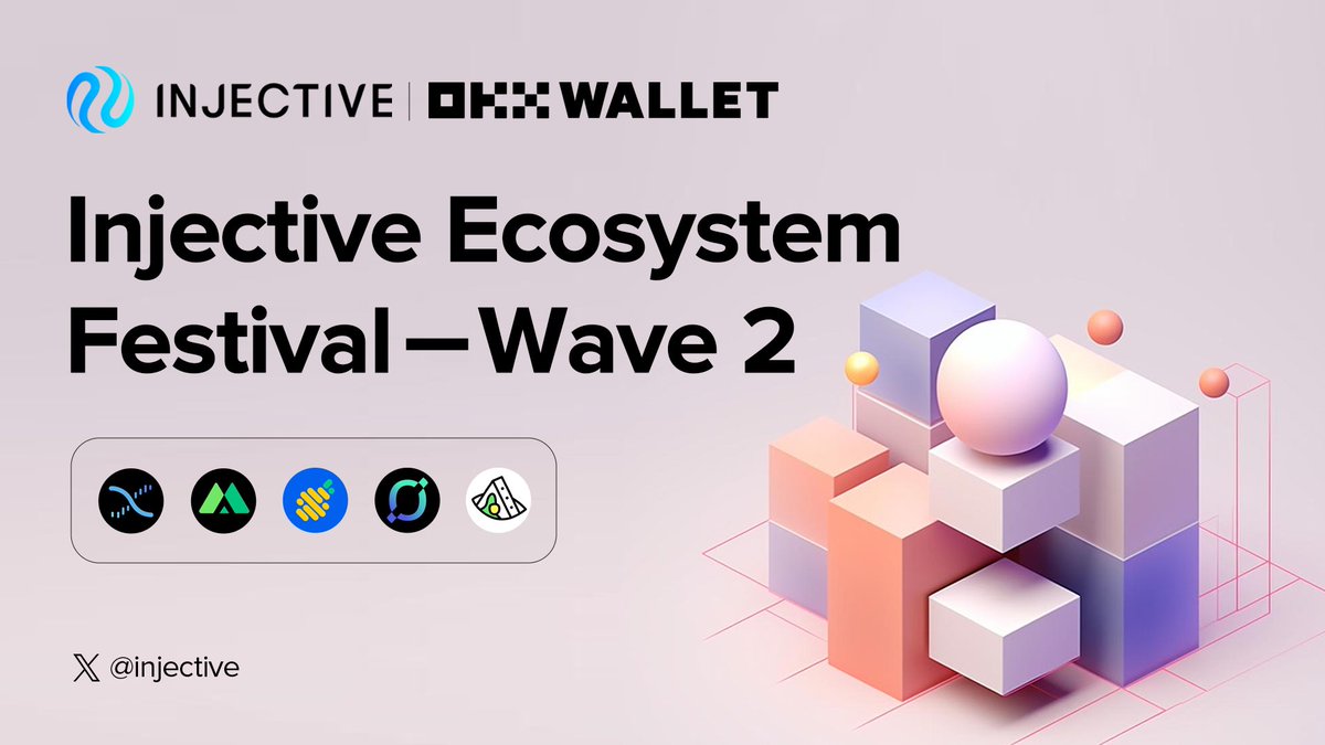 Wave 2 of Injective’s Ecosystem Festival with @okxweb3 is now live! Explore the selected dApps for a chance to win rewards 🔥 injective.xyz/3TDhByH