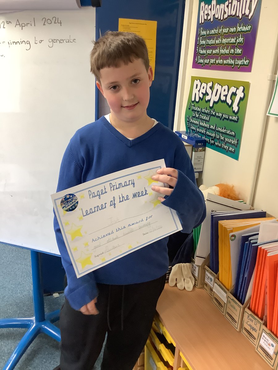 Huge well done to our learner of the week Joshua! #keepitup#proud
