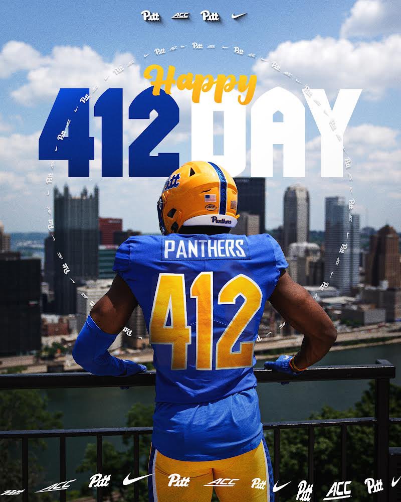 Our City. Our Panthers. 💙💛 Happy #412Day, Pittsburgh ✨ It’s the perfect day for our program’s annual Pitt Football Day of Service 👏 Excited to make an impact in several western Pennsylvania communities 🤝 #H2P » #WeNotMe