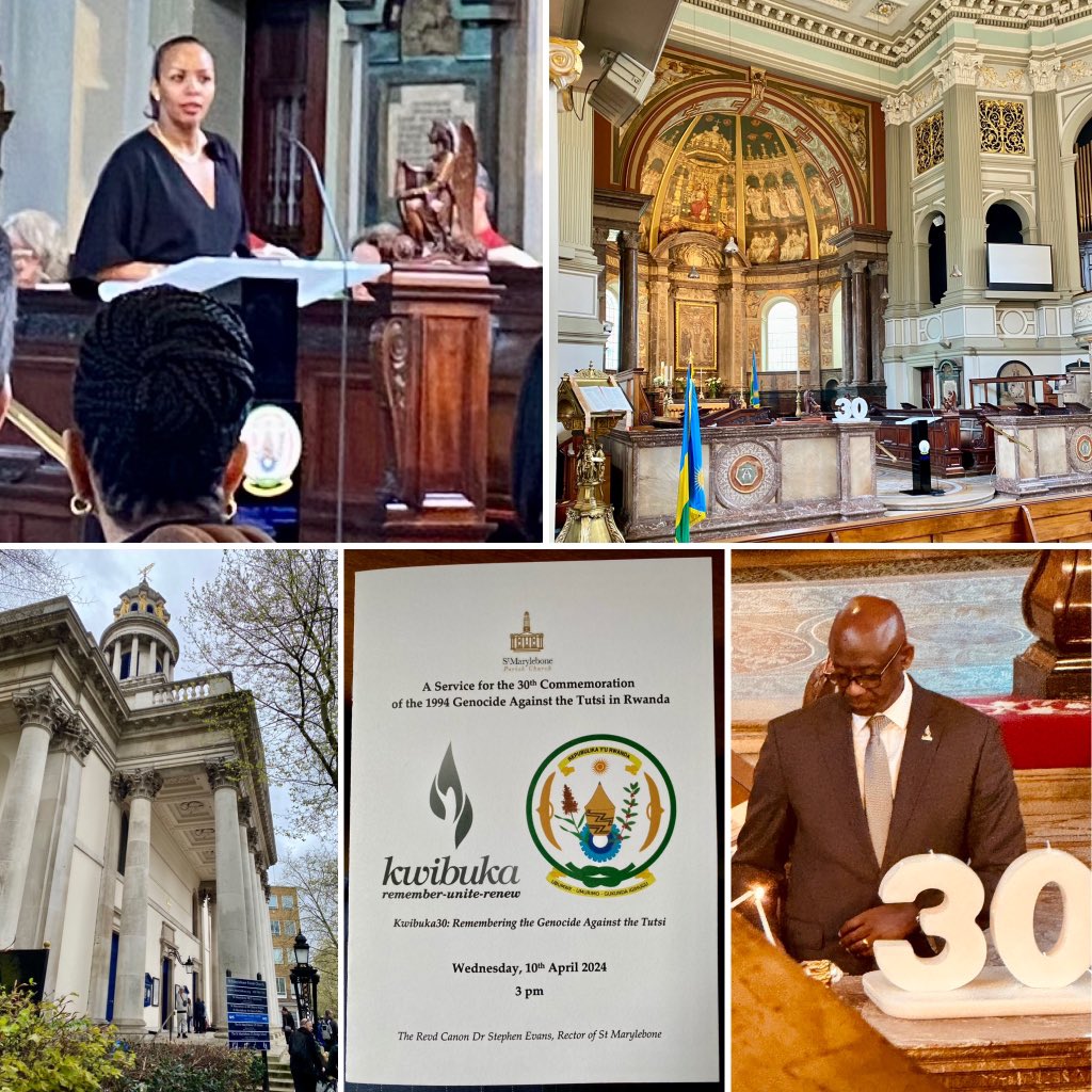 This week Coco and I attended the 30th Commemoration of the 1994 Genocide Against the Tutsi in Rwanda, at the beautiful St Marylebone Parish Church. Beata Uwazaninka’s testimony was moving and it was important to hear and meet with @BusingyeJohns. @RwandaInUK #Kwibuka30