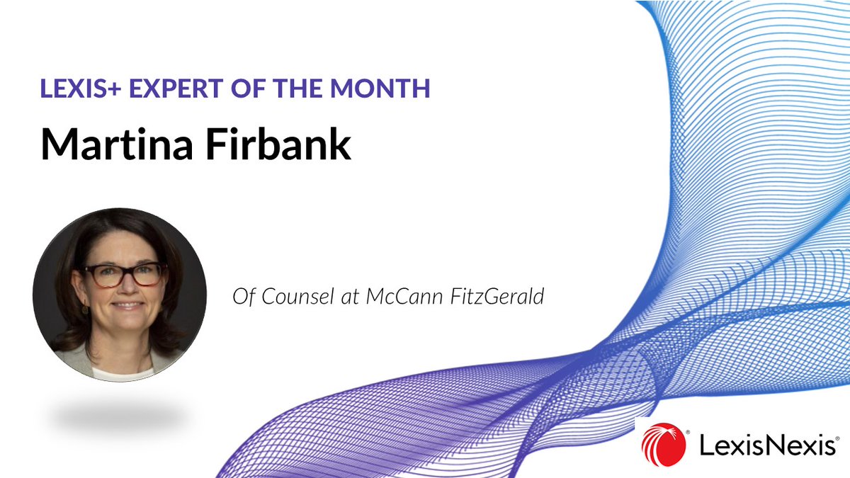 Introducing our #LexisPlus Expert of the Month: Martina Firbank, Of Counsel at McCann FitzGerald. Martina is an author for our Lexis+ Ireland Property module with extensive experience, in all aspects of real estate. Find her author profile here: ow.ly/IfmO50ReOFn