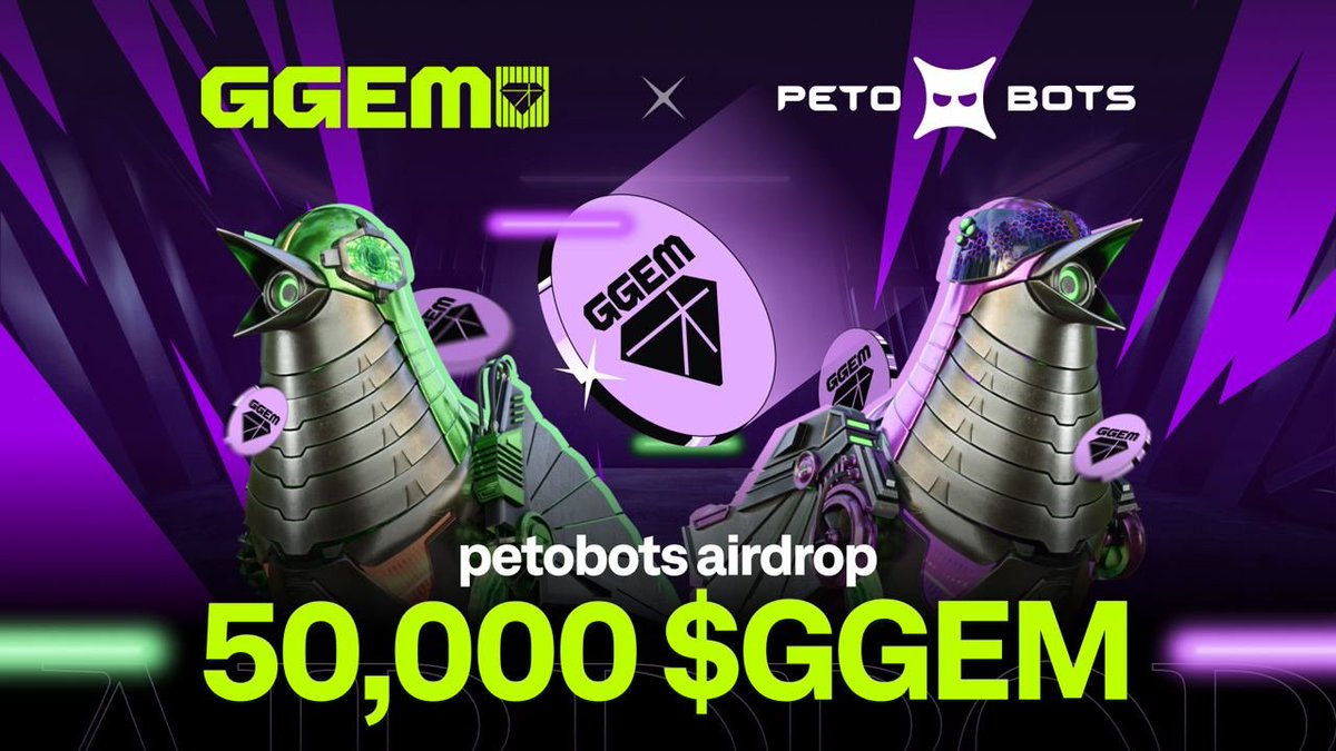 🪂 Join this #AIRDROP organized by @GGEM_LAUNCHER exclusively for @petobots community! PARTICIPATE HERE: gleam.io/AHNza/ggem-x-p… 🏆 PRIZE: 50,000 $GGEM Tokens for 25 winners (2,000 $GGEMs each) 📅 DEADLINE: April 19, 14:00 UTC Love casual PvPs? What are you waiting for then?…