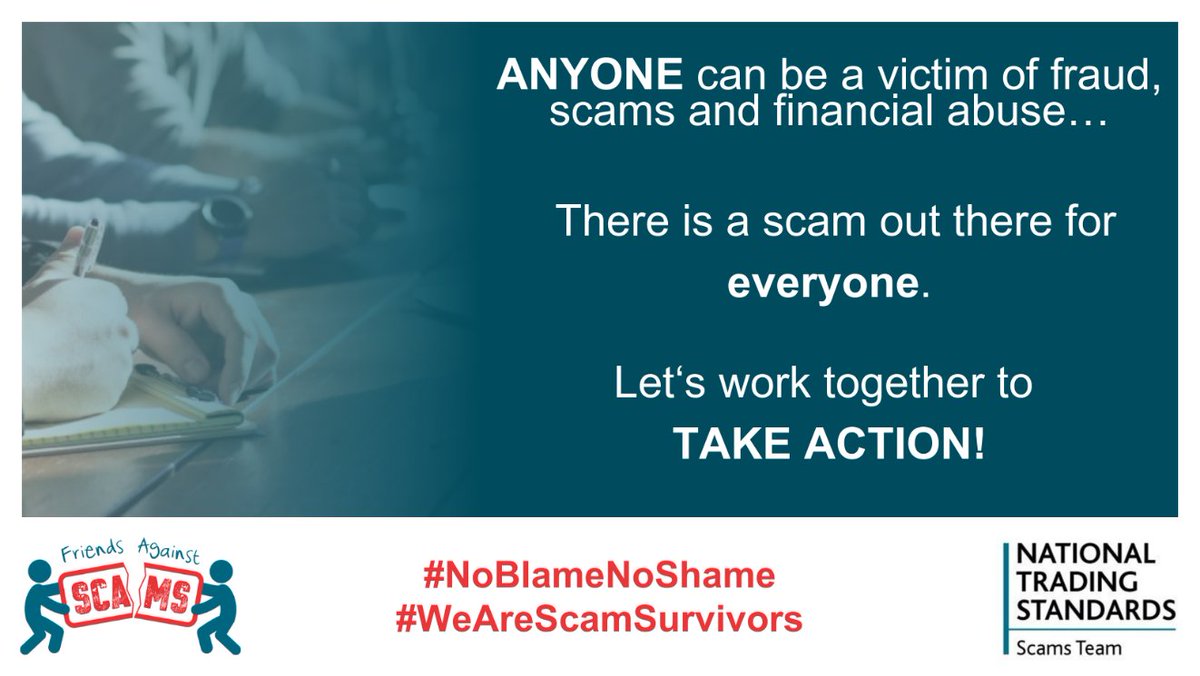 Let’s change the approach to victims of fraud, scams and financial abuse today. ✅Change the language you use to describe victims. No Blame. No Shame. ✅Take Action! Talk to your friends and family about fraud, scams and financial abuse. #NoBlameNoShame #WeAreScamSurvivors