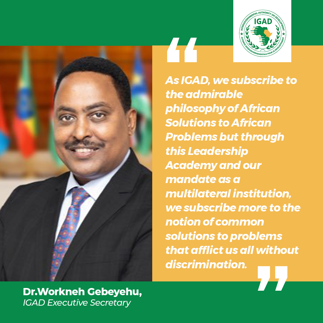 Under the visionary leadership of @DrWorkneh IGAD is committed to mentoring the next generation of regional leaders.