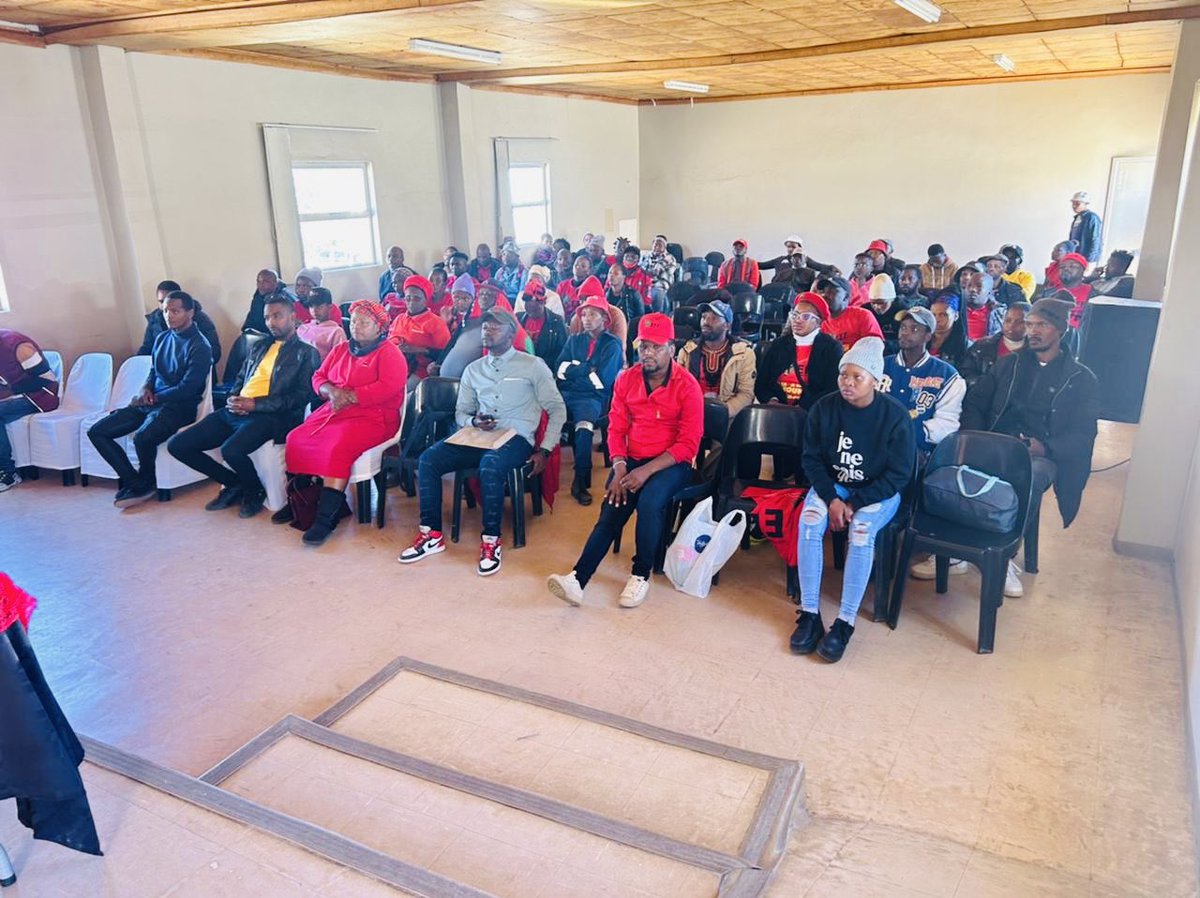 [IN PICTURES]📸 The EFF Deputy President, Cmsr @FloydShivambu addressed the ground forces of Ingquza Hill Sub Region in OR Tambo today. -The emphasis is on everyday door to door program and effective VDs to safeguard our votes on the 29th of May 2024. #VoteEFF2024