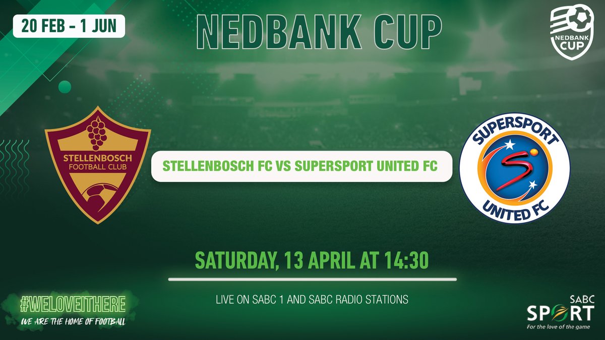 Game Day!!!⚽️ Who will go through to the next round!? ⚽️ 🚨Live 📅Sat 13 April ⏲️14:30 📺SABC 1 📻SABC Radio Stations #SABCSportFootball #NedbankCup