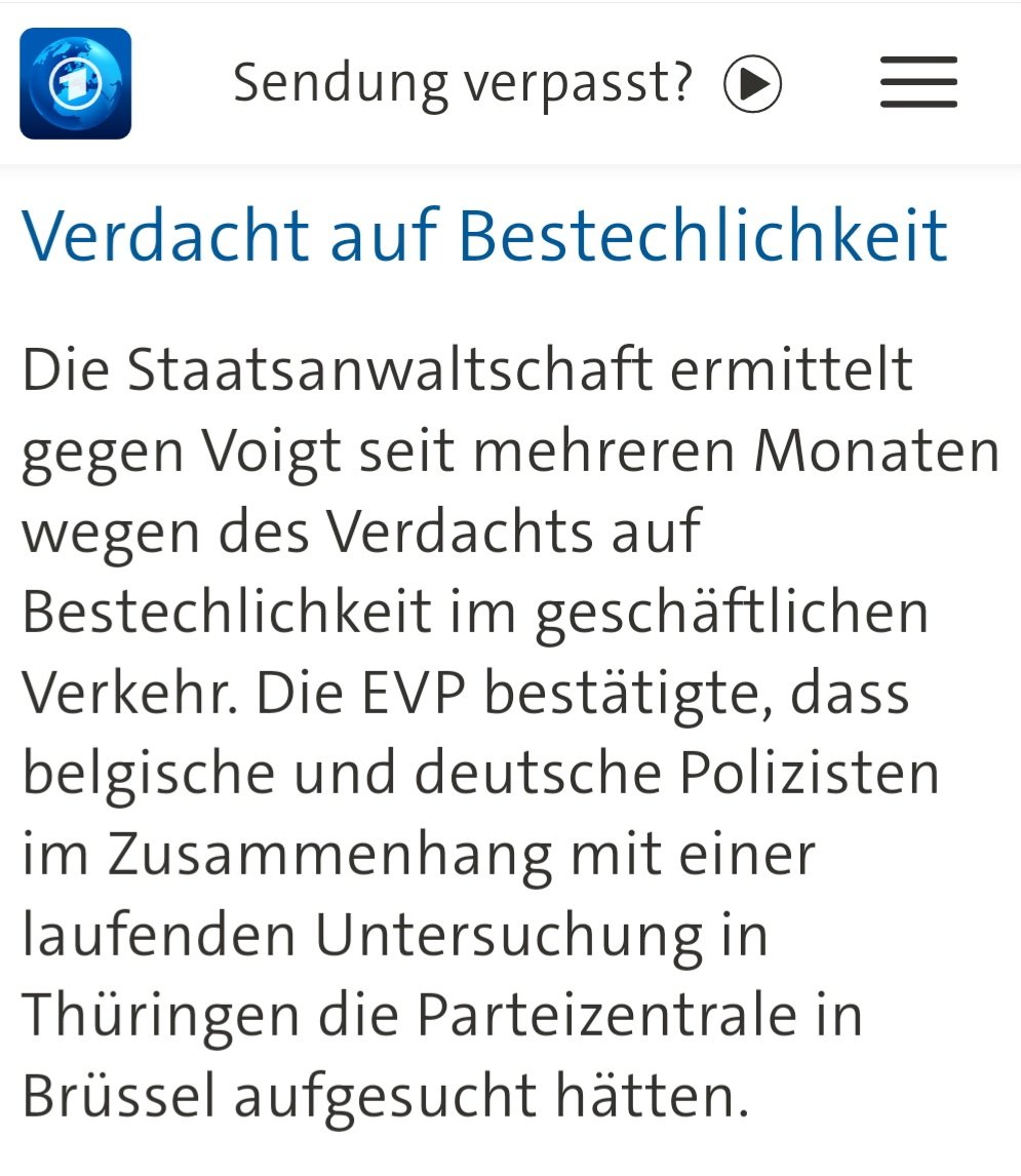 1/2 Warum wurde #Höcke beim #TVDuell ausführlich zur Losung 'Alles für Deutschland' befragt, aber #Voigt nicht zu Ermittlungen wegen #Bestechlichkeit?