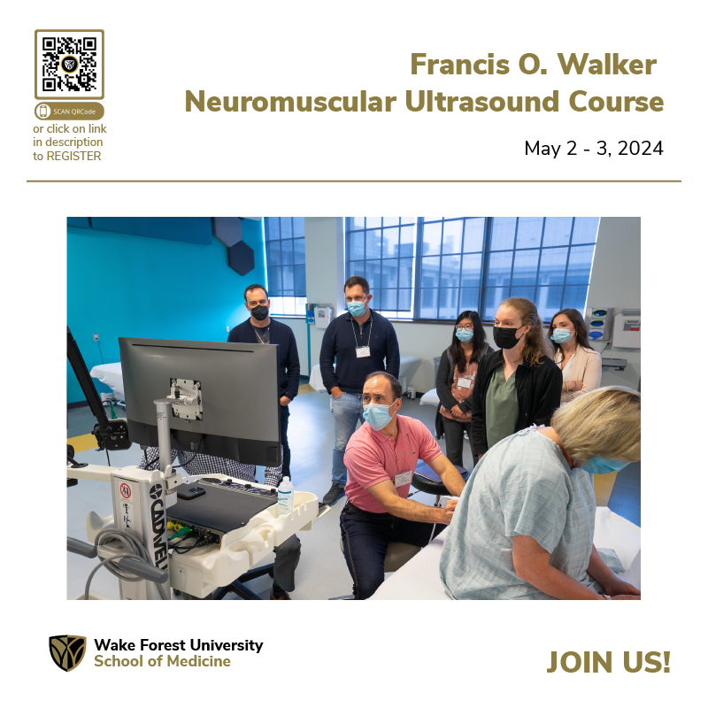 Watch out for our #Neuromuscular #Ultrasound #course coming up northwestahec.wakehealth.edu/courses-and-ev… --- @AtriumHealthWFB @UltrasoundWake @wakeforestmed #onlineclass #scanning #cometrainwiththebest #healthcareexcellence #healthcare #April #virtualdidactics