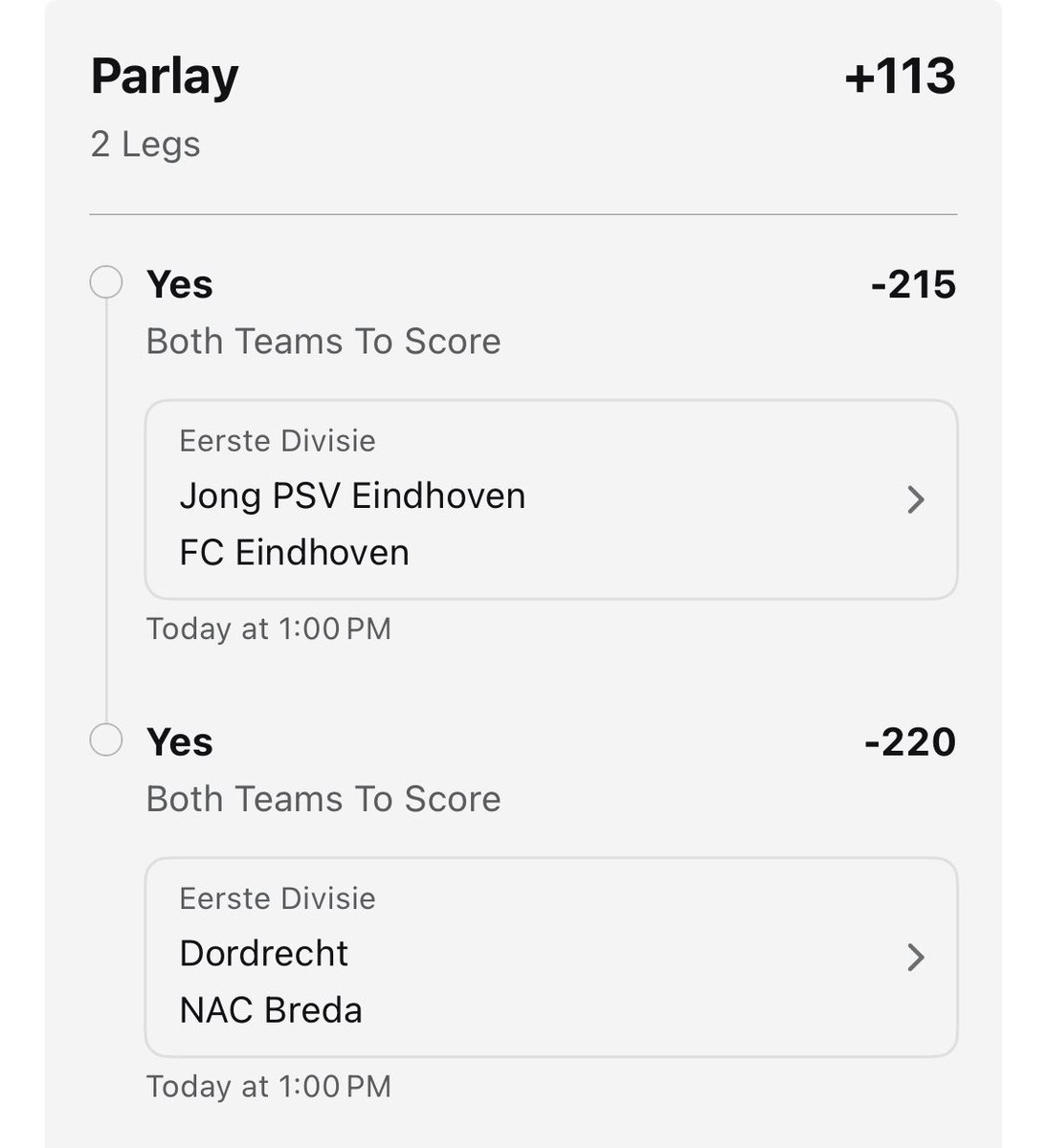 O2.5 Botev Plovdiv / Botev Vrasta -134 3u
🇩🇪 parlay +100 1u
BTTS parlay +113 1u

#PVO #GamblingX #footybets