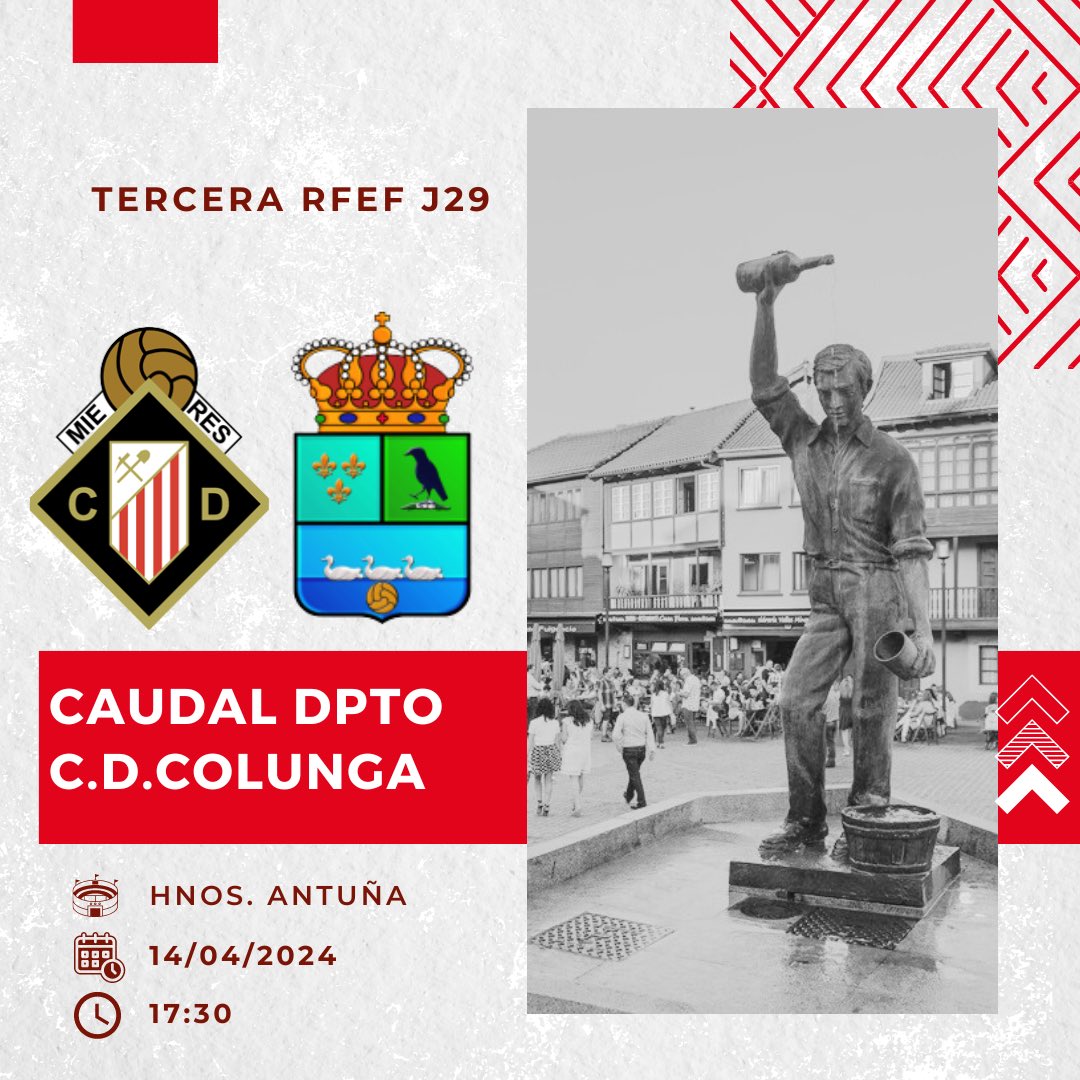 Con ganas 💪

🏆 Tercera RFEF - Jornada 29
🆚 <a href="/caudaldemieres/">Caudal Deportivo</a> 
📅 Domingo 14
🕐 17:30h
🏟️ Hermanos Antuñas
📍 Mieres

#avanticolunga🔴🔵⚽️ #cdcolunga