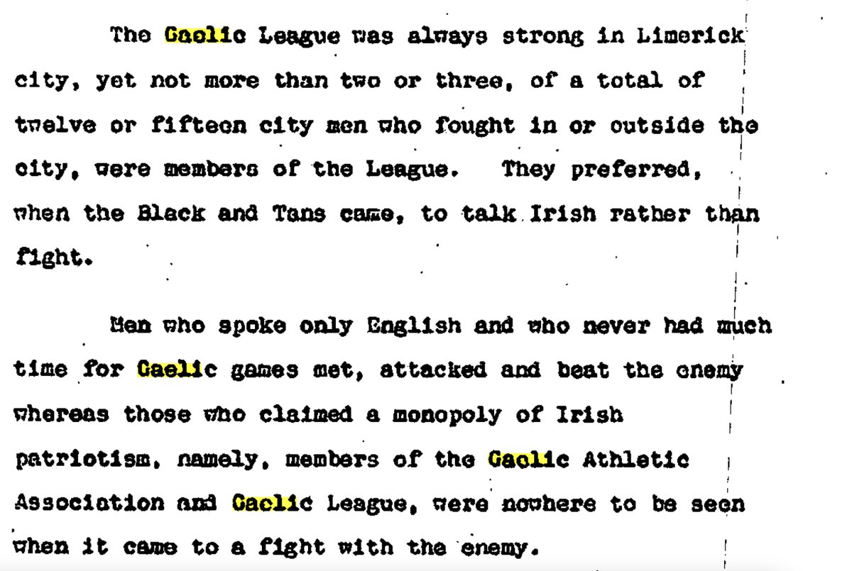 Sean Clifford of the Mid-Limerick IRA reflects on the cultural nature of the struggle for independence ...