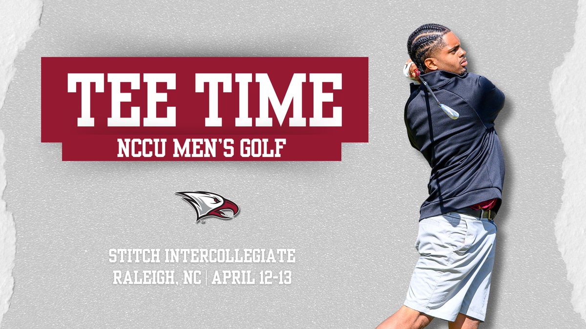 TEE TIME! The NCCU men's golf team will be playing locally in The Triangle with the Eagles competing in the Stitch Intercollegiate hosted by North Carolina State University at Lonnie Poole Golf Course (Raleigh, N.C.) on Friday-Saturday, April 12-13. #EaglePride