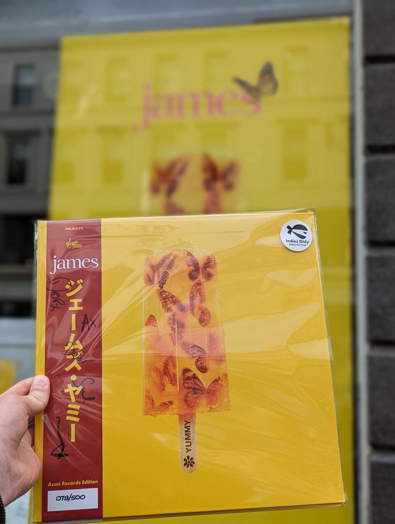 The brand new album #Yummy from @wearejames is out NOW! 

Available in-store on exclusive SIGNED Assai OBI edition red vinyl! 

#assairecords #glasgow #james @RealTimBooth #vinyl