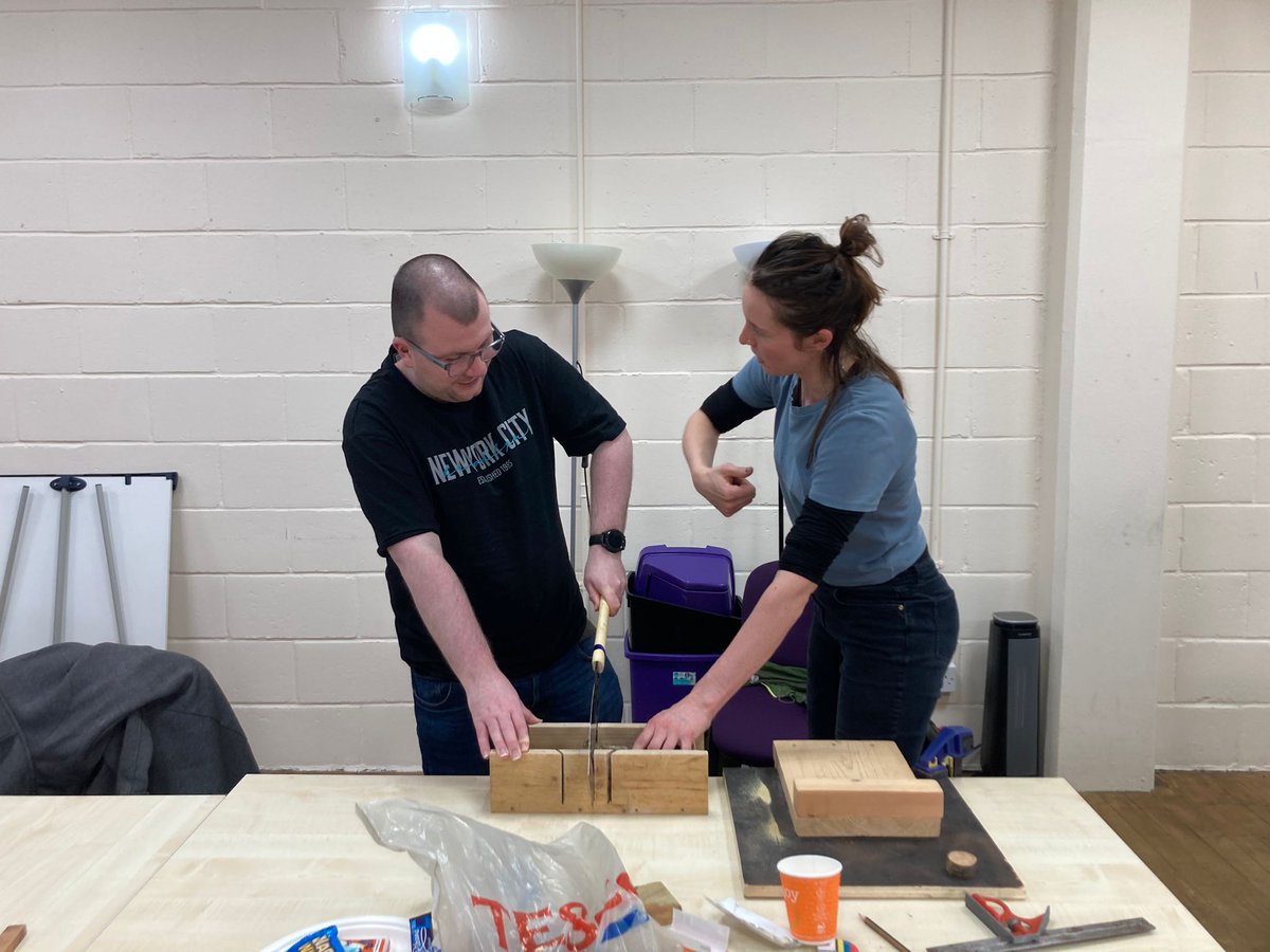 We've been busy! Big thanks to @BoomerangWood for bringing their woodworking activities to us, & the #MultiplyProgramme for funding this work! GDA members selected a wood type and created keyrings and crafts, getting to grips with the Japanese saw and pillar drill. Lots of fun!