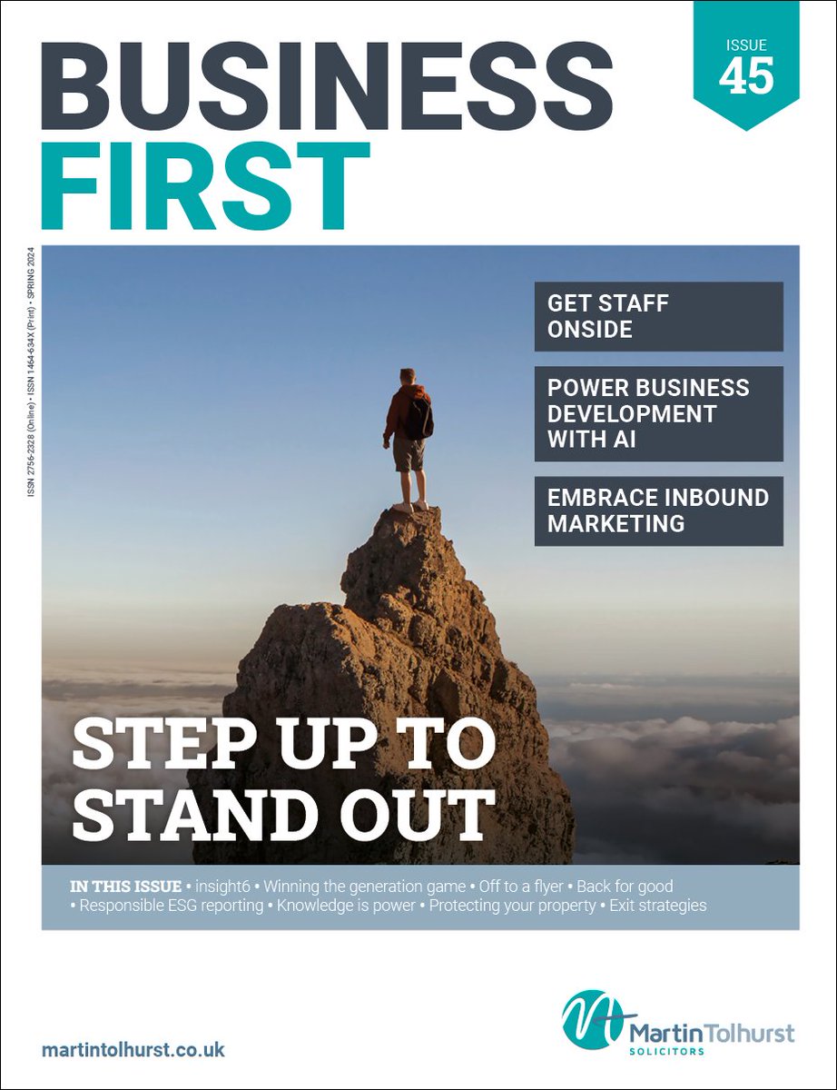 MartinTolhurst1's tweet photo. The latest edition of #BusinessFirst has been released! It includes two articles from Partners at Martin Tolhurst, Khalid Mughal and Andrew Ashley Edwards. You can read the articles here: https://t.co/htSDl0eG98. Have a great weekend! #commercialproperty #businesslaw https://t.co/IgvDSPOrP5
