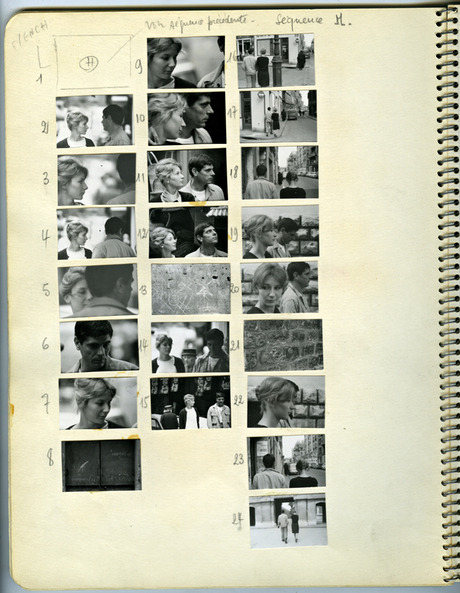 Chris Marker's working notebook for La Jetée, 1962.