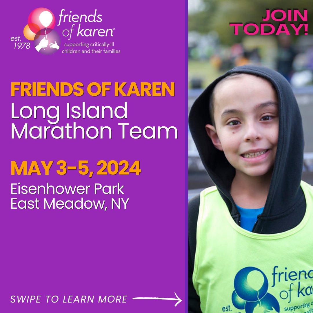 FriendsofKaren's tweet image. Join the team. May 3-5 at Eisenhower Park, East Meadow. Click here to register bit.ly/fok-li-maratho… #FriendsofKaren #LongIslandMarathon @limarathon 
@raceawesome 
#RunLI #MarathonMania #RunForACause #MarathonGoals #RunLongIsland #RunnersCommunity
