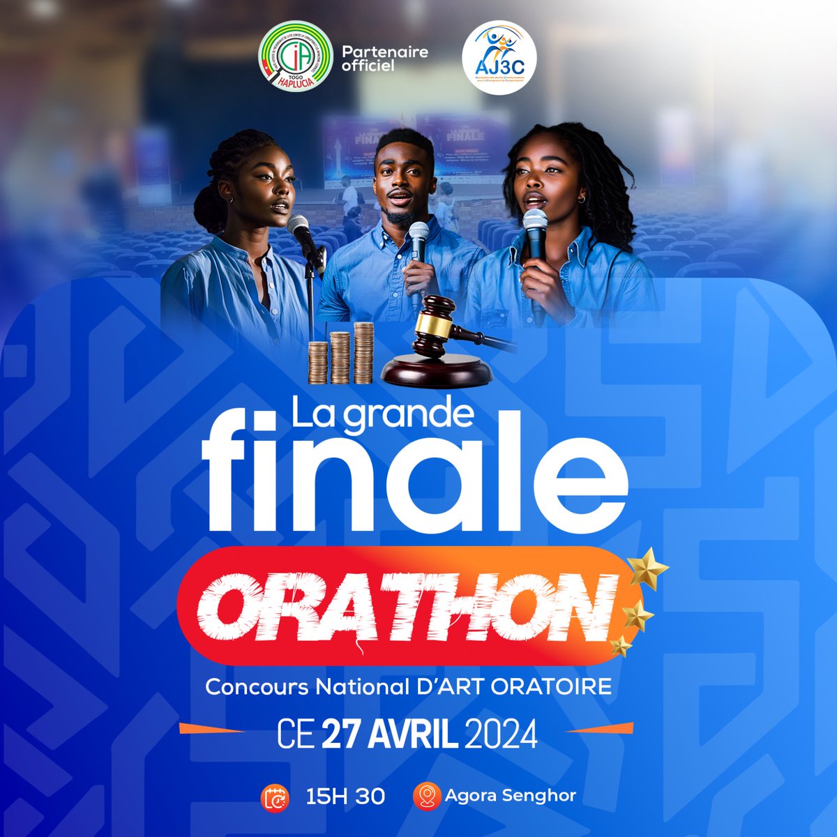 aj3ctogo's tweet photo. #TgTwittos🗣️
🔥 La scène est prête,
Retenez votre souffle 🤫 !
*La GRANDE FINALE du Concours GDL_ORATHON* arrive à grands pas ! 🌟
🎟️ 3.000 | 5.000 | Réservation : 10.000 Fcfa
*📍27 Avril - Agora Senghor*
📞 (+228) 90433225 | 97075707
#GDL_ORATHON #GDL2024 #FINALEGDLORATHON https://t.co/xKZhj0i69v