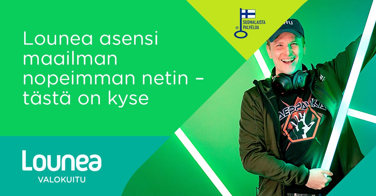 Peliyhteisö hieraisi silmiään, kun Lounea Valokuitu asensi tubettaja <a href="/LaeppaVika/">Justus</a> :lle maailman kenties nopeimman valokuitunetin. Lue lisää ainutlaatuisesta teknologiasta! ow.ly/PwtE50ReVOz

#valokuitu