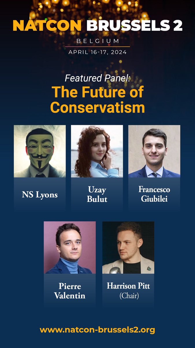 Very privileged be chairing a panel on “The Future of Conservatism” at the upcoming @NatConTalk conference, right in the heart of Brussels. It promises, as ever, to be a stimulating get-together.