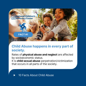 Child sexual abuse is not limited to zip codes or income brackets. It can happen on any street or in any neighborhood. Protect the children in your life by learning the facts about child abuse.

#KnowTheFacts #ChildAbusePreventionMonth