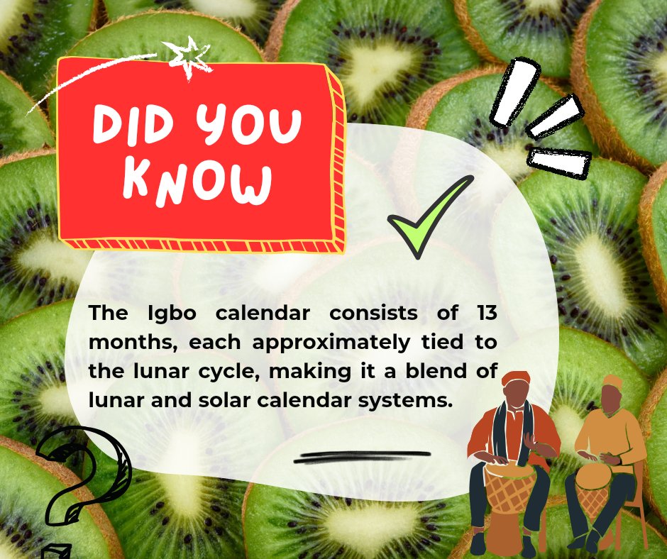 Step into the unique world of the Igbo calendar with 13 lunar months and a week of just 4 days! 

 Discover how Igbos align their lives with the moon, from farming to festivals. 

 #IgboCulture #IgboCalendar #CulturalHeritage #LearnWithUs