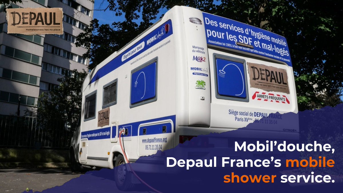 📍#France Jesus regularly used the Mobile'douche, Depaul France's shower service for those experiencing #homelessness. Thanks to support from Depaul, Jesus moved into housing. Now, he no longer needs to use the Mobil'douche but he still visits to socialise with others.