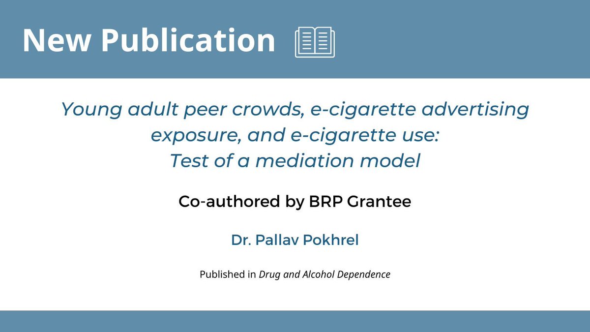 Read a new #BRPGrantee publication in @DrugAlcoholDep. @UHCancerCenter pubmed.ncbi.nlm.nih.gov/38295509/