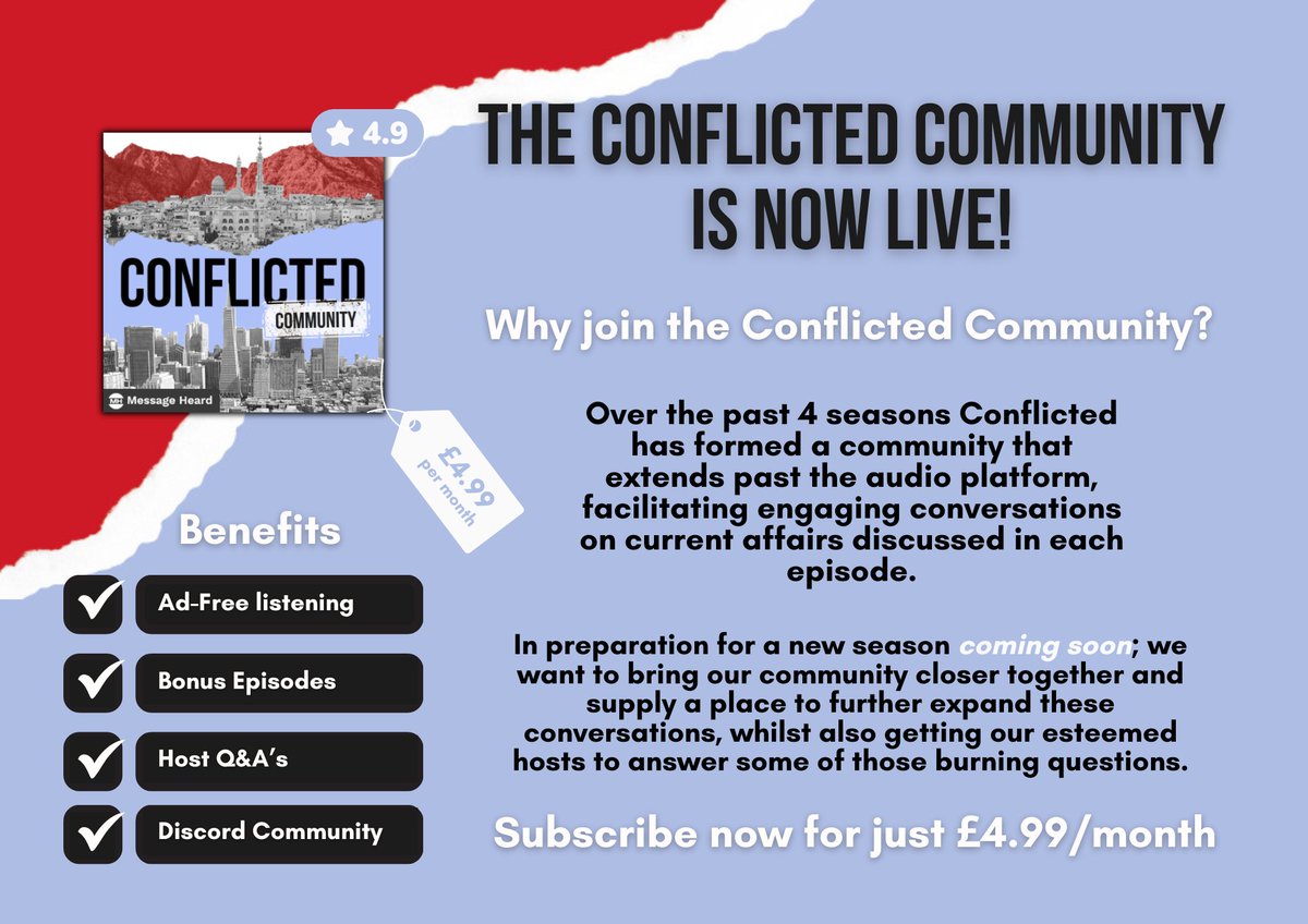 🚨 Join us 🚨 #ConflictedCommunity conflicted.supportingcast.fm