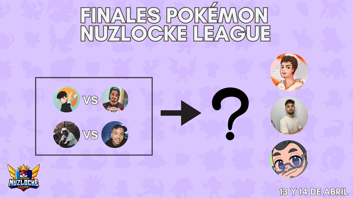 🟣MAÑANA COMIENZAN LAS FINALES🟣

Mañana conoceremos al 4º clasificado para la final four!

Los 4 mejores participantes en el apartado nuzlocke se jugarán la última plaza para poder hacerse con el título de campeón!

Kuro, Jota, Eric y Pep. Solo puede quedar uno!