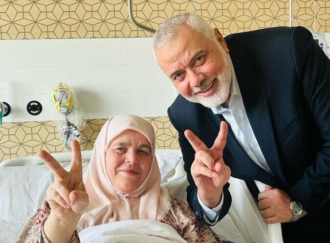 This photo was published by Hamas this morning. It purports to show Ismail and his wife Amal reacting to news of the death of their sons and grandchildren. They react with joy to the death of their own family in Gaza. How do you think they feel about the death of regular Gazans?