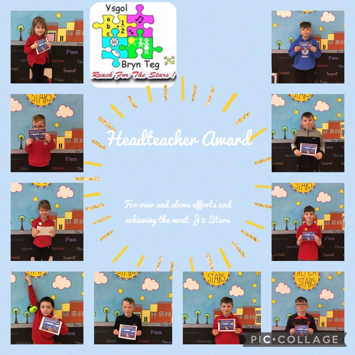 Congratulations to this weeks achievement award winners. Keep reaching for the stars.