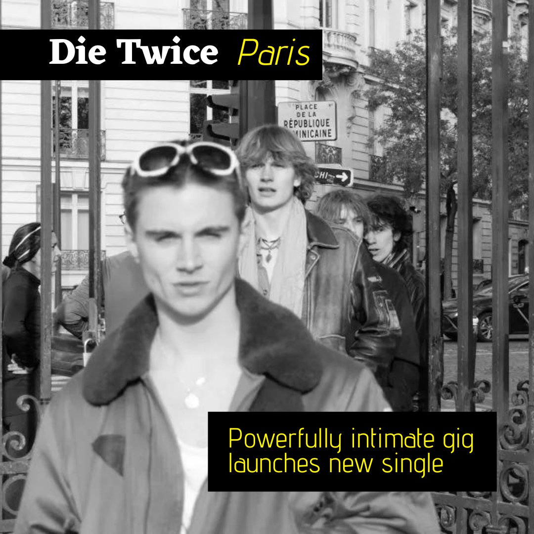 Die Twice launched their new single and video Paris at a special, intimate gig at the @exeter_phoenix Paris is released on 14 April theprsd.co.uk/2024/04/08/die…