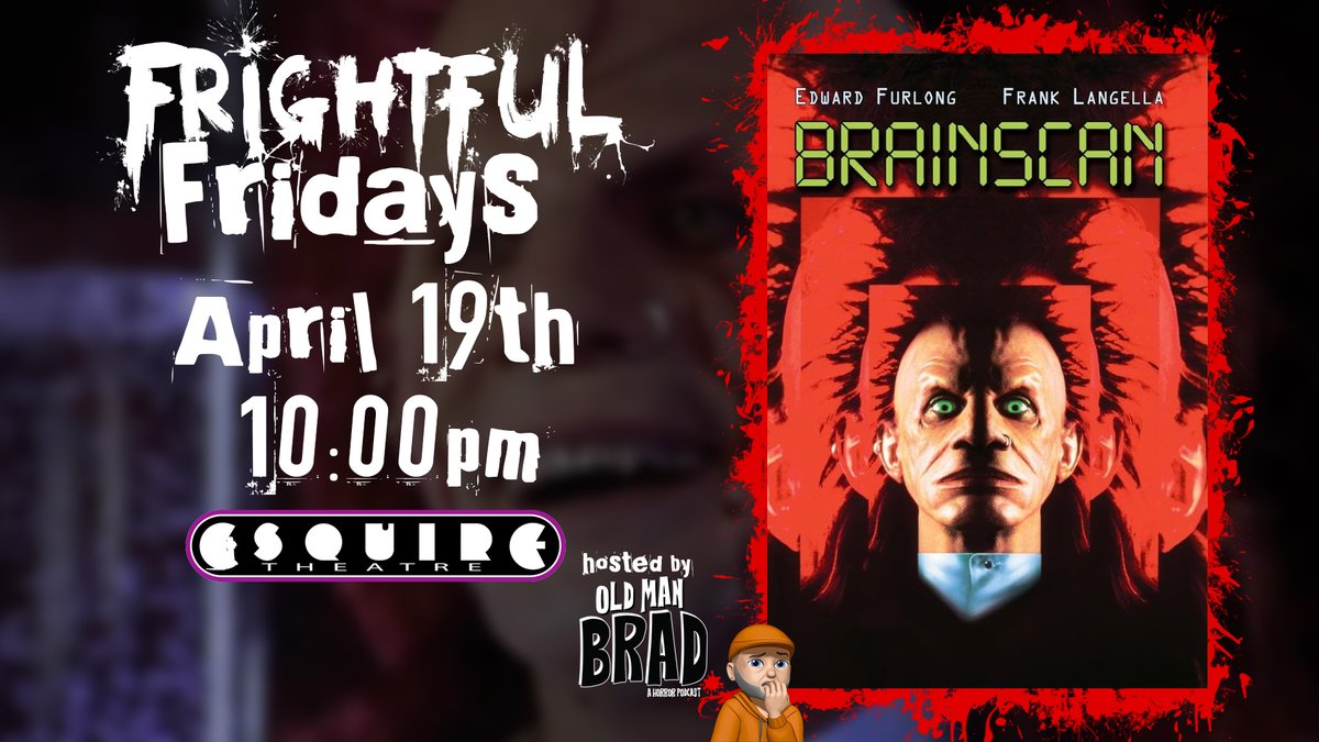 Cancel all other plans next Friday and get your tickets to join me @EsquireTheatre for Brainscan! Let's celebrate the 30th Anniversary of this cult horror film. #Cincinnati #Brainscan #FrightfulFridays #horror tickets ⬇️ bit.ly/3VvOboI