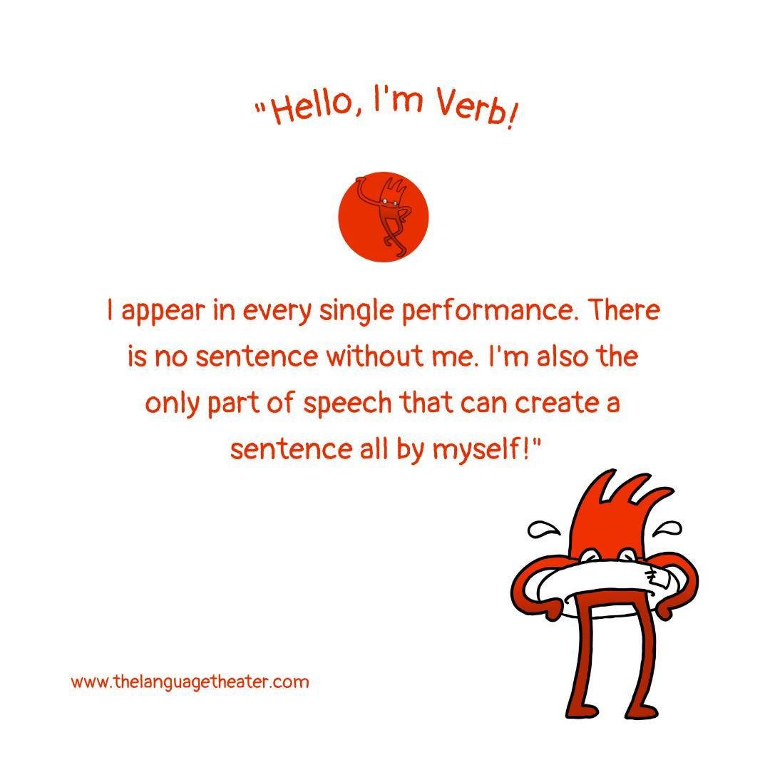 Say hello to our friend, Verb!🖐️ Verb is a very important part of speech in The Language Theater. . . Swipe to find out why!
.
.
.
#partsofspeech #englishgrammar #teachenglish #homeschoolmom #homeschooling #ESLTeacher #WritingTips #Communication #WritingCommunity #OnlineLearning