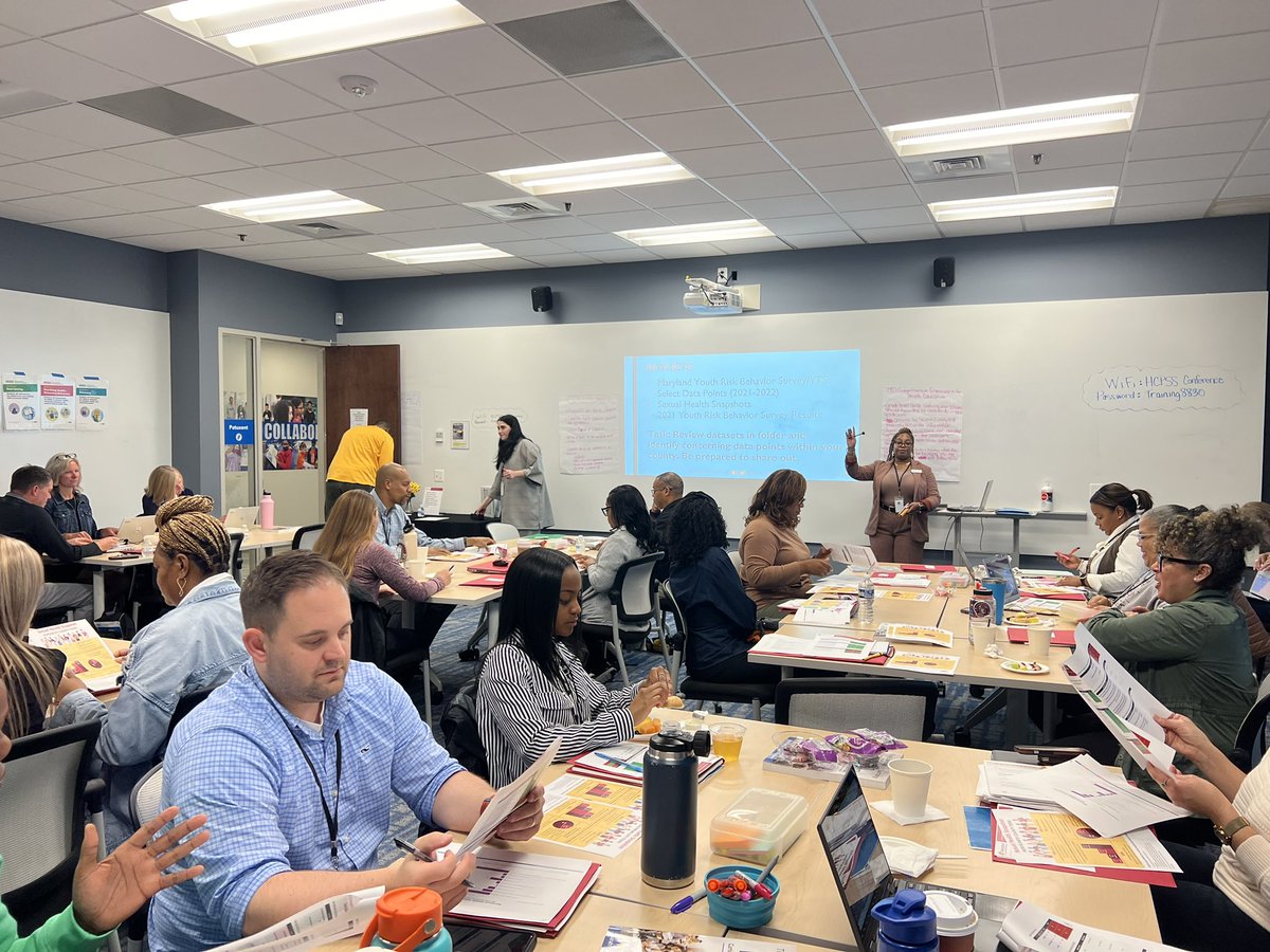 Cairnguidance's tweet photo. The amazing @brittany_cairn presenting @CDCgov #YRBS data to multiple County School Districts in Maryland. We are using these data to inform #skillsbasedhealthed #healthed instruction & assessment today. #cairnpath https://t.co/Zjumweyoh7