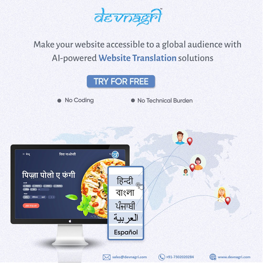 DevnagriAI's tweet photo. π Time to break down #language #barriers and #connect with the world! π #Devnagri - India's first #AI-powered #translation #platform - is your gateway to #global expansion!
Visit - https://t.co/IZ05Mo39Bf !
#WebsiteTranslation #AI #Localization #Devnagri #GlobalGrowth https://t.co/zkQ4iCvwtM