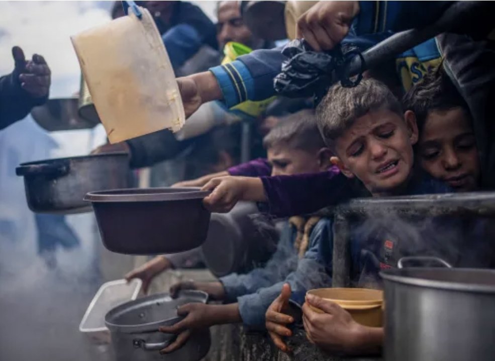 Certains les appelent des boucliers humains ? Ce sont juste nos enfants,  nés dans une des régions les plus riches du monde. Les technologies les plus avancées sont à 1h à droite et les plus grands puits de pétrole à 2h au nord mais l'humanité est bien loin... #Gaza #GazaFamine