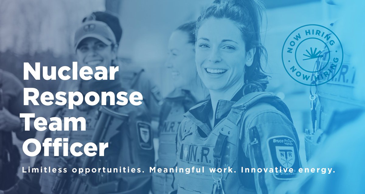 NOW HIRING! Nuclear Response Team Officer opportunities are still available in our Emergency and Protective Services division!

Learn more at tinyurl.com/mry3dzf6

#eps #nuclearsafety #brucepower #security #securityofficer #safetyfirst #nuclear #cleanenergy #jobs #nowhiring