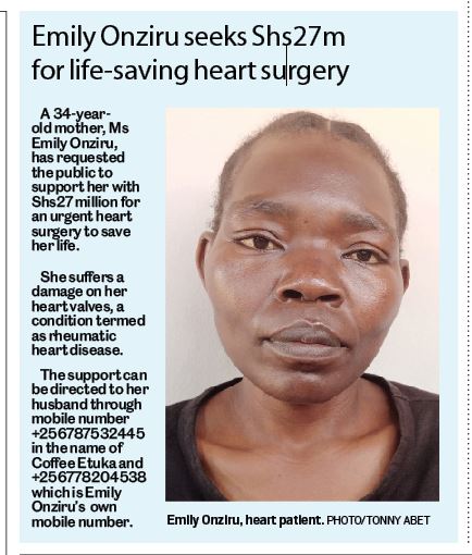 Emily Onziru seeks Shs27 million for life-saving heart surgery #MonitorUpdates