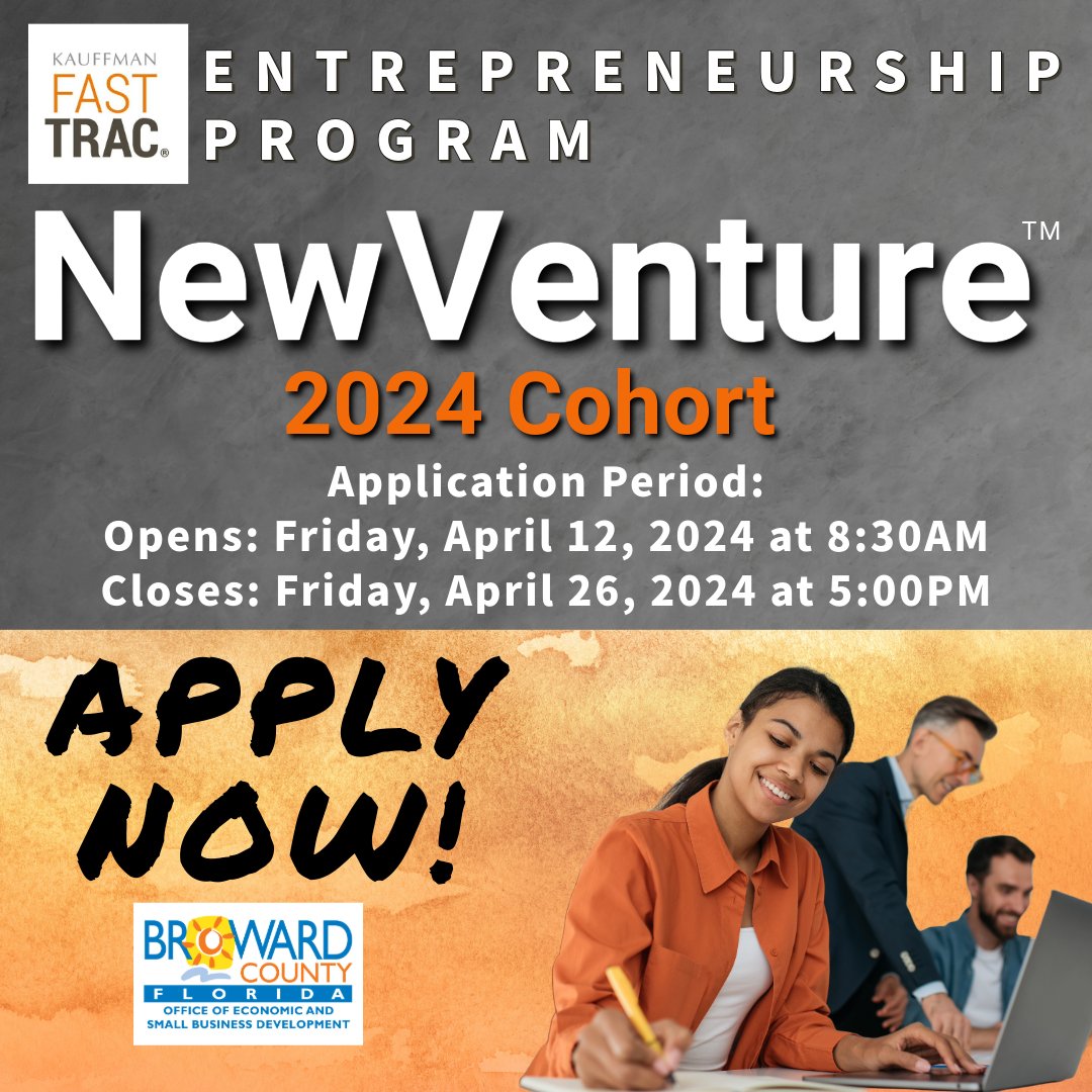 It’s Application Time! The Kauffman NewVenture applications are now open! Calling all aspiring entrepreneurs! Turn your ideas into reality. Apply now by visiting bit.ly/3VY0nyG and take the first step towards realizing our business goals!