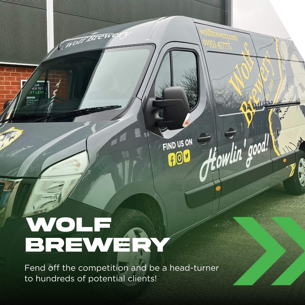 imprint_signs's tweet image. Wolf Brewery leads the pack with a full-coverage van wrap! Build your design from the ground up with any colours and finish you wish!

#VanWrap #VehicleWrap #SignageService #BusinessSignage #VehicleSignage #Norwich