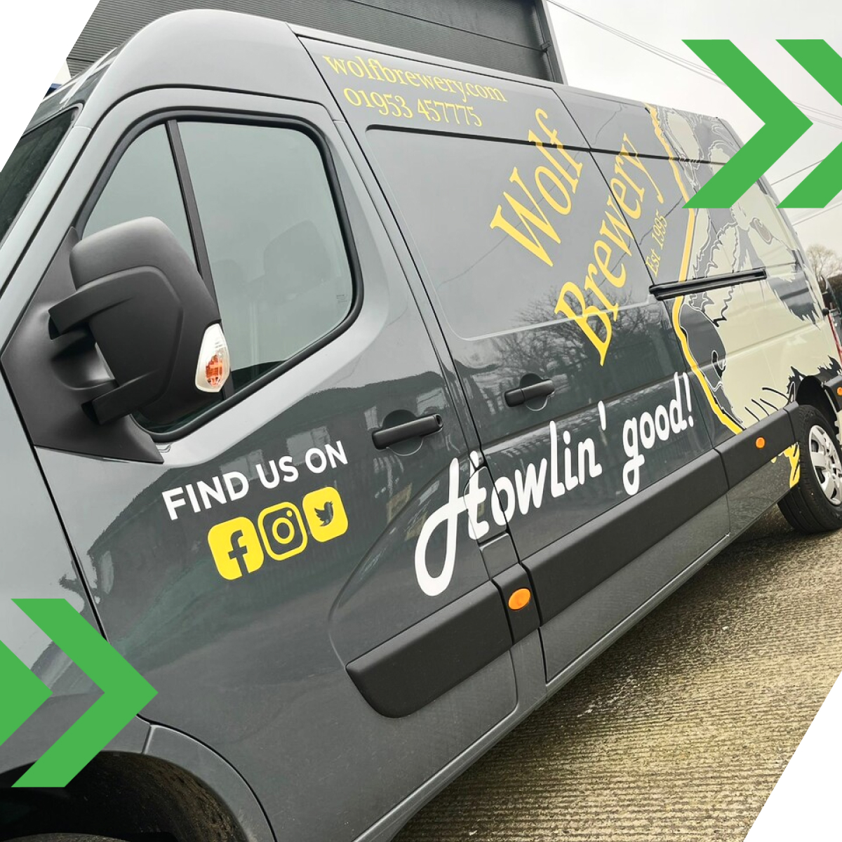 imprint_signs's tweet image. Wolf Brewery leads the pack with a full-coverage van wrap! Build your design from the ground up with any colours and finish you wish!

#VanWrap #VehicleWrap #SignageService #BusinessSignage #VehicleSignage #Norwich