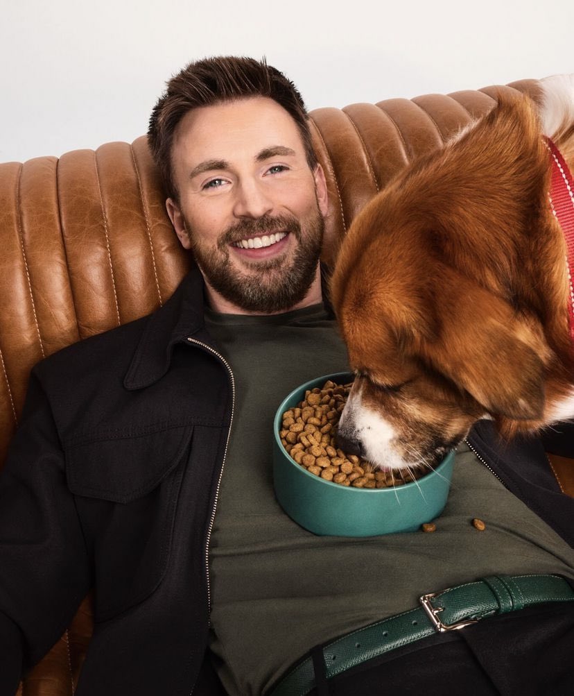 📸 Chris Evans and Dodger for @thinkjinx