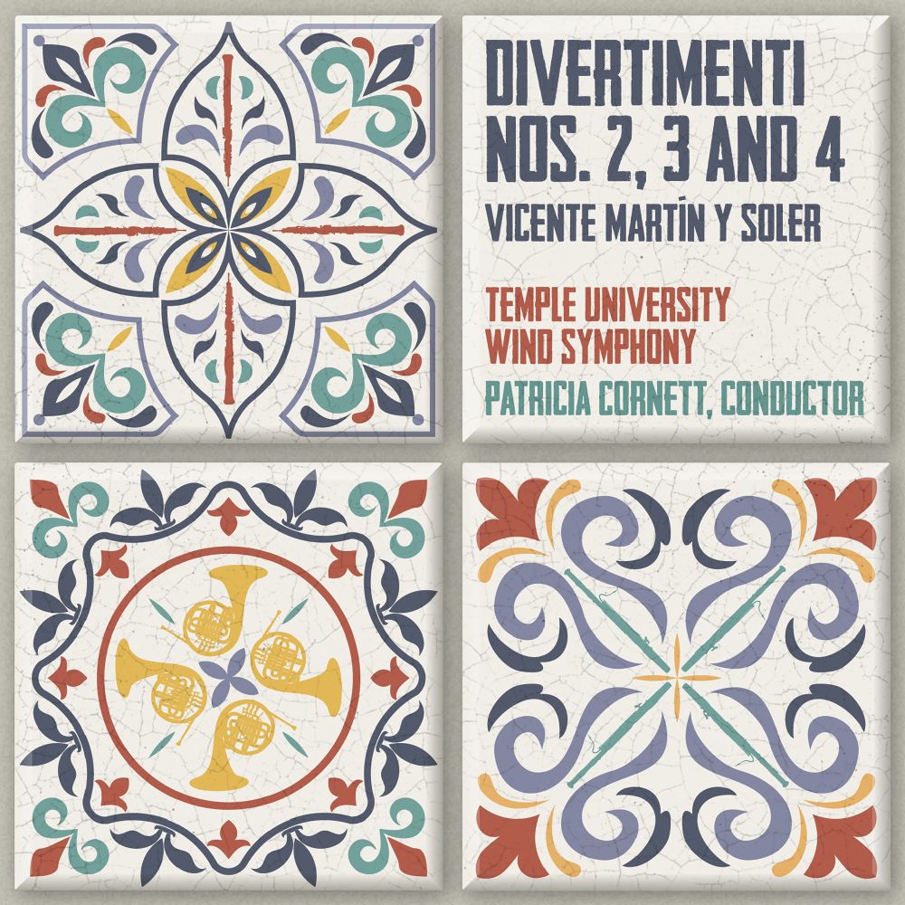 Available today from BCM&D Records on all major streaming platforms: Divertimenti Nos. 2, 3 and 4 by Vicente Martín y Soler, recorded by rotating members of the Temple University Wind Symphony, all edited and conducted by Patricia Cornett Learn more: boyer.temple.edu/bcmd
