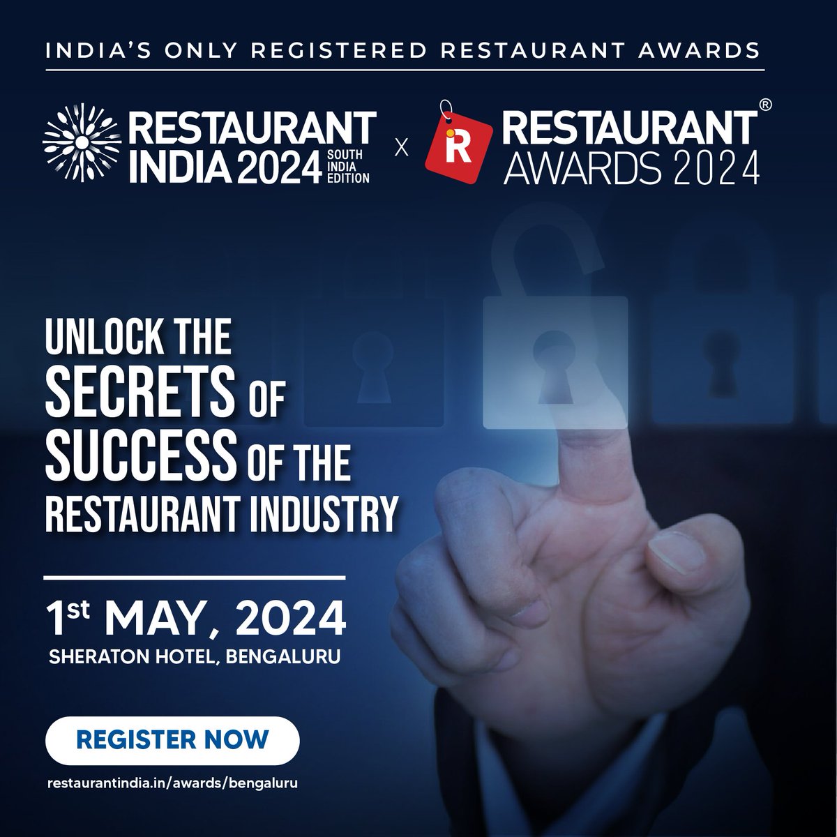 Come join us for our Restaurant India 2024 South India Edition x Restaurant Awards 2024 

Hosted at the Hotel Sheraton Grand, Brigade Gateway, Bengaluru on 1st May 2024

Register now- rb.gy/k3q5yf

#RestaurantAwards2024  #RestaurantIndustry #FoodAndBeverages