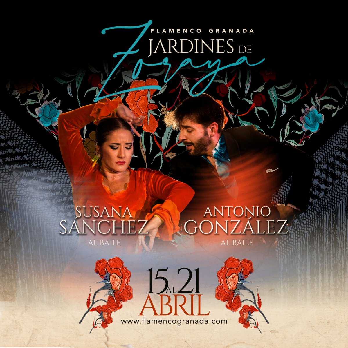 Programación del 15 al 21 de abril en el tablao #JardinesdeZoraya 👇 

Todos los días a las 18:00h y 20:00h | Viernes y sábados también 22:30h. ¡Solo tienes que reservar!

Entradas ➡️ flamencogranada.com

#flamenco #tablaoflamenco #granada