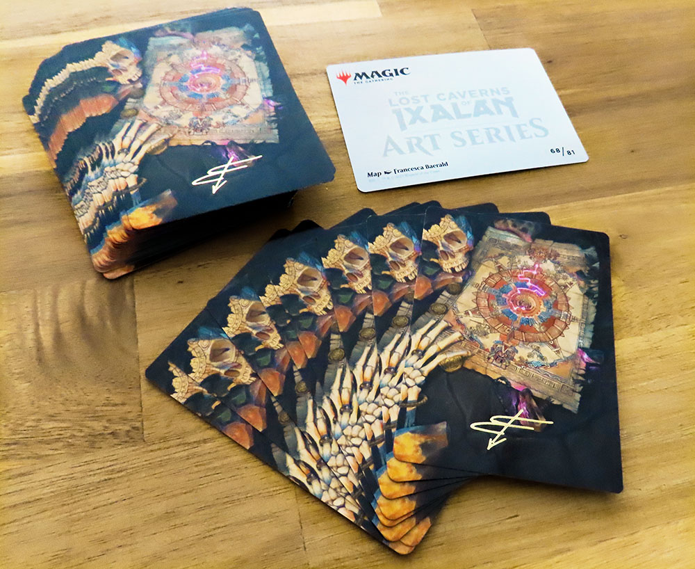 Joy!  I've just received my copies of these beautiful Art Series signed  cards of my Map Token from MtG:The Lost Caverns of Ixalan  --  #MagicTheGathering #mtg #gameart #illustration #traditionalart #mtg #