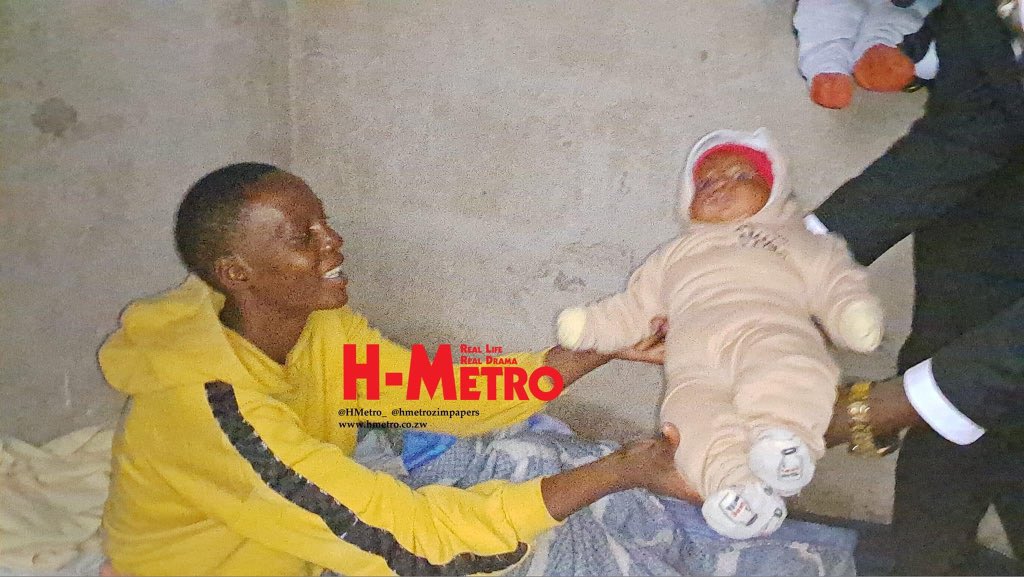 A homeless woman who was impregnated by a street kid has given birth to twins . Here, she is seen receiving help from the Twins Association of Zimbabwe founders Farai Lawyer and Tendai Mayor Katonha. #GetThePicture #ZTNPrime #DSTV294 #Zimbabwe