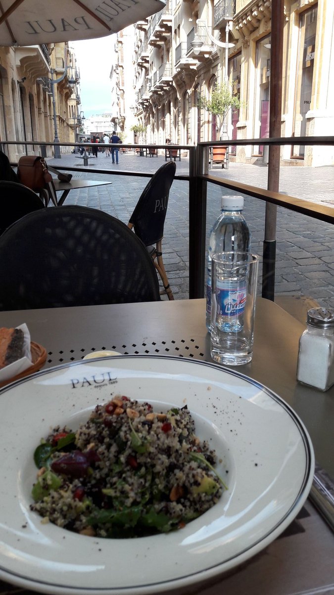 bluebird00010's tweet photo. Downtown #Beirut is the most modern district with luxury shops and cute little cafés Parisian style.
I had lunch at #paulpastrybeirut and it was super tasty food. I ate only a mixed salad because i m trying to become vegetarian
#lebanon #ilovebeirut #beirutcity #visitbeirut https://t.co/3muXItB3vt